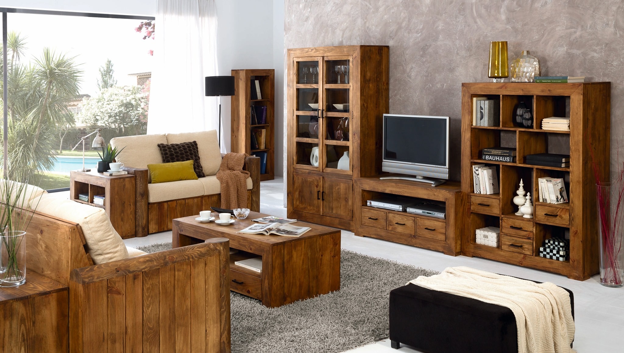 Muebles de salón de madera maciza cómo elegir bien