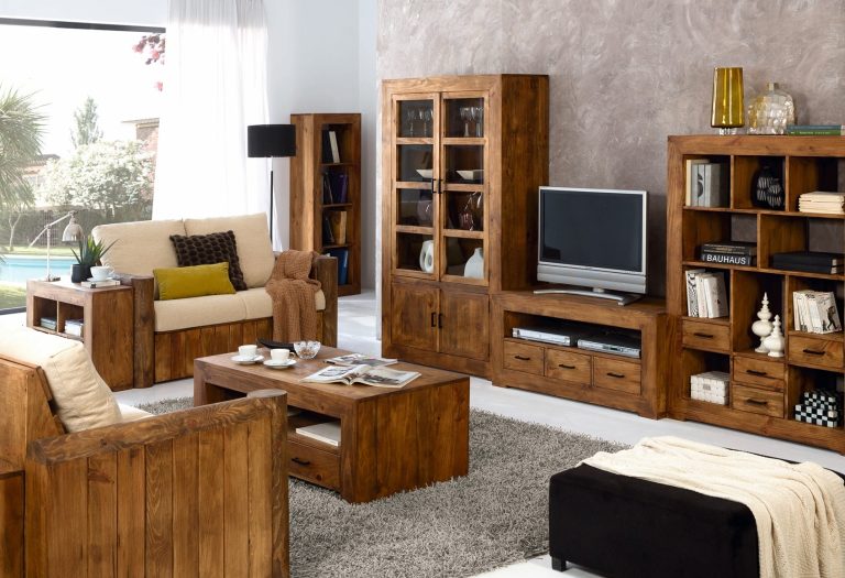 Muebles de salón de madera maciza cómo elegir bien