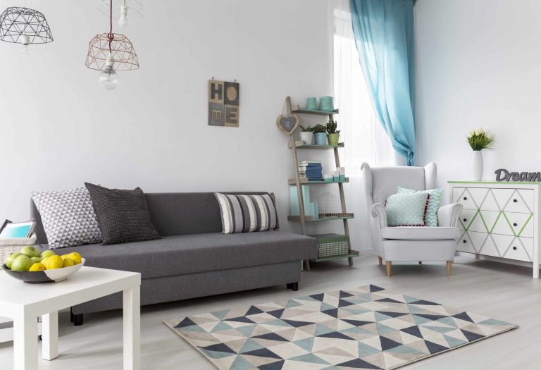 salón a medida moderno gris